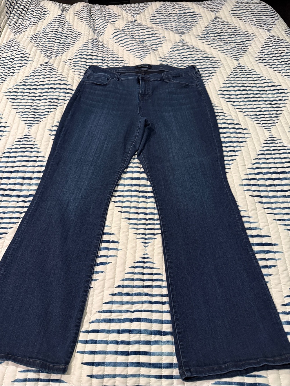 Liverpool Dark Indigo Boot Cut Jeans